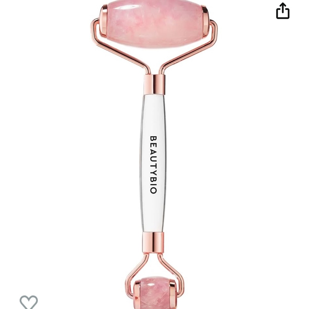 Beautybio Brazilian Pure Rose Quartz Roller For Face Eyes and Body NIB